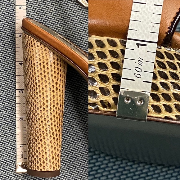 NIB D&G Snakeskin Platform Slingback Heels Sz 39 - Picture 13 of 13